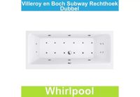 Ligbad Villeroy & Boch Subway 180x80 cm met Balboa Whirlpool systeem Dubbel Riho