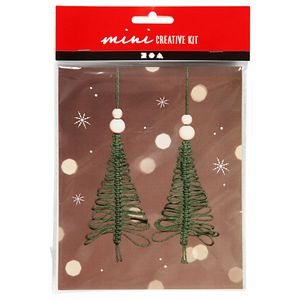 Creativ Company Mini creative kit macrame kerstboom