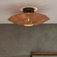 GOOD&MOJO Plafondlamp 'Panama' Raffia, 45cm, kleur Bruin