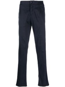 Kiton pantalon droit à patch logo - Bleu