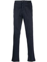 Kiton pantalon droit à patch logo - Bleu