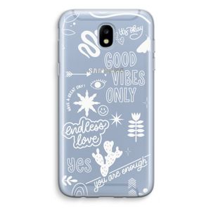 Good vibes: Samsung Galaxy J5 (2017) Transparant Hoesje