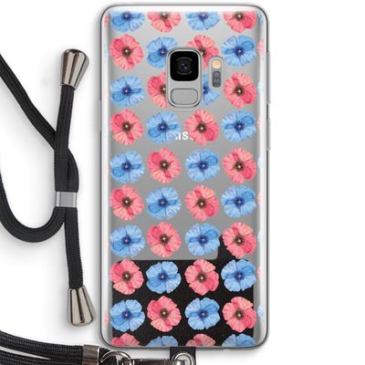 Klaproosjes: Samsung Galaxy S9 Transparant Hoesje met koord