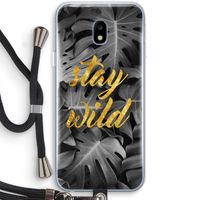 Stay wild: Samsung Galaxy J3 (2017) Transparant Hoesje met koord