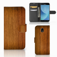 Samsung Galaxy J5 2017 Book Style Case Donker Hout