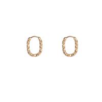 Day&Eve Oorringen Hammered Oval Hoop | Goud - thumbnail