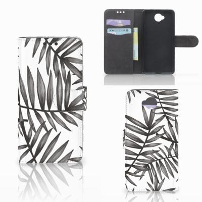 Microsoft Lumia 650 Hoesje Leaves Grey Microsoft Lumia 650 Hoesje Leaves Grey