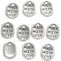 Creativ Company Sieraden hanger, l: 12 mm, b: 8 mm, gatgrootte 1 mm, verzilverd, 10 stuk/ 1 doos