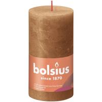 Bolsius rustiek stompkaars 130/68 bruin