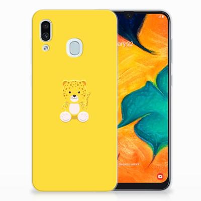 Samsung Galaxy A30 Telefoonhoesje met Naam Baby Leopard Samsung Galaxy A30 Telefoonhoesje met Naam Baby Leopard