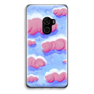 Roze wolken met vogels: Xiaomi Mi Mix 2 Transparant Hoesje