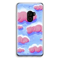 Roze wolken met vogels: Xiaomi Mi Mix 2 Transparant Hoesje