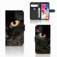 Apple iPhone Xr | Telefoonhoesje | Met pasjeshouder | Zwarte Kat