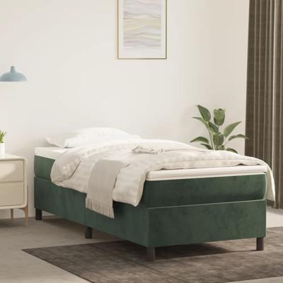 Bedframe zonder matras 80x200 cm fluweel donkergroen