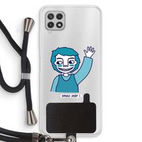 Zwaai: Samsung Galaxy A22 4G Transparant Hoesje met koord Zwaai: Samsung Galaxy A22 4G Transparant Hoesje met koord