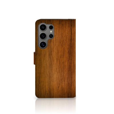 Samsung Galaxy S25 Ultra | Book Style Case | Donker Hout