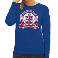 Blauw United Kingdom drinking team sweater dames - thumbnail