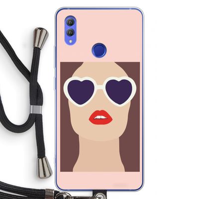 Red lips: Honor Note 10 Transparant Hoesje met koord