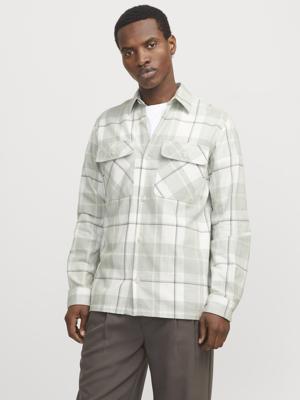 Jack & Jones Jprccraymond Spring Check Overshirt Sn Overshirt Aqua Gray