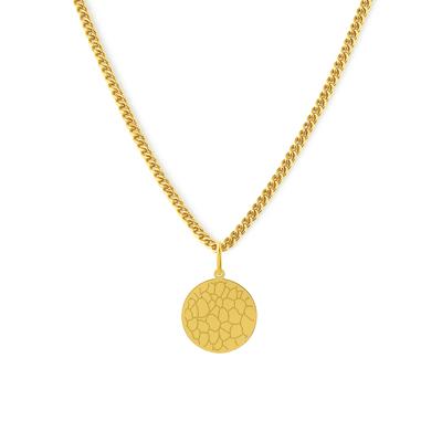 Gepersonaliseerde neusafdruk ketting - Stainless steel - Goud - 13 mm