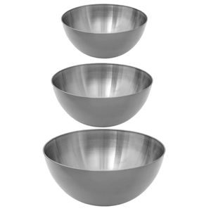 Secret de Gourmet voedsel/serveerschalen set - RVS - D24/D19/D13 cm