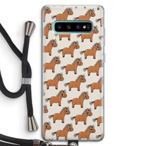 Pony: Samsung Galaxy S10 Plus Transparant Hoesje met koord