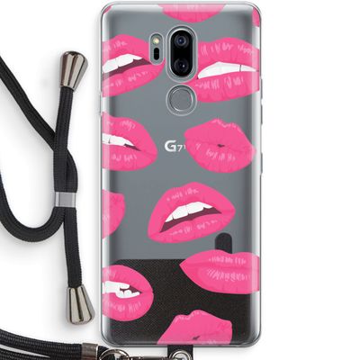 Bite my lip: LG G7 Thinq Transparant Hoesje met koord