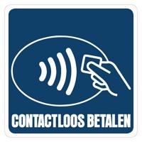 Pictogram Contactloos betalen -blauw/wit