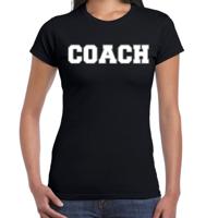 Bellatio Decorations Cadeau t-shirt voor dames - coach - zwart - bedankje - verjaardag 2XL  - - thumbnail
