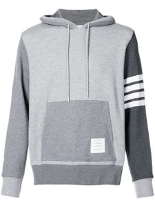 Thom Browne sweat à capuche à effet patchwork - Gris