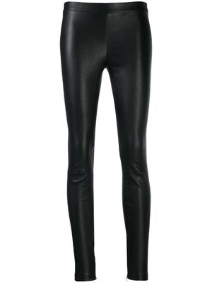 Vince pantalon slim en cuir - Noir