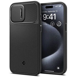 iPhone 15 Pro Spigen Optik Armor Mag Hoesje - Zwart