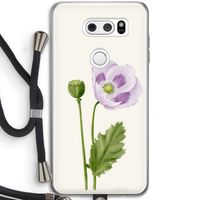 Purple poppy: LG V30 Transparant Hoesje met koord
