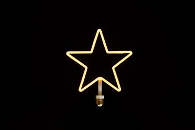 LED RETRO STER VORM 234X280MM 7W-1800K / E27 FITTING DIMBAAR - Annas collection
