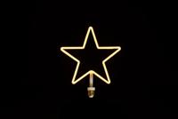 LED RETRO STER VORM 234X280MM 7W-1800K / E27 FITTING DIMBAAR - Annas collection