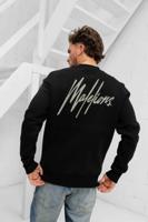 Malelions Striped Signature Sweater Heren Zwart - Maat L - Kleur: Zwart | Soccerfanshop