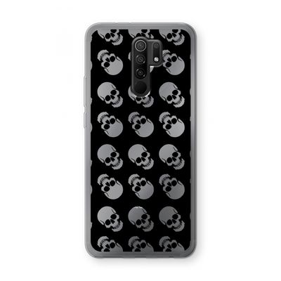 Musketon Skulls: Xiaomi Redmi 9 Transparant Hoesje