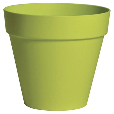 Plantenpot/bloempot - kunststof - lime groen - binnen en buiten - D26 x H22 cm