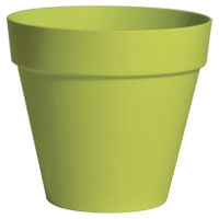 Plantenpot/bloempot - kunststof - lime groen - binnen en buiten - D26 x H22 cm