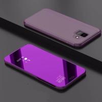 Galvaniseren spiegel horizontale Flip lederen draagtas voor Xiaomi Pocophone F1 met houder (paars)