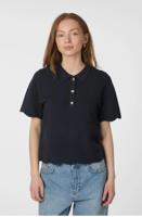 Neo Noir Soko Wave Knit Tee | Midnight Blue