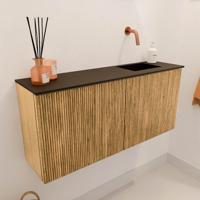 Toiletmeubel Mondiaz Joya | 90 cm | Meubelkleur Oak | Faye wastafel Urban Rechts | Zonder kraangat(en) Toiletmeubel Mondiaz Joya | 90 cm | Meubelkleur Oak | Faye wastafel Urban Rechts | Zonder kraangat(en)