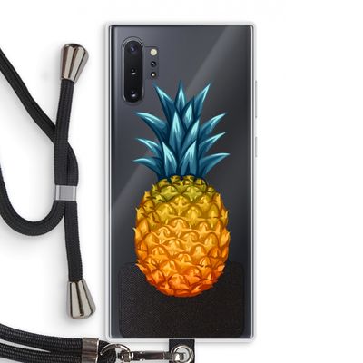 Grote ananas: Samsung Galaxy Note 10 Plus Transparant Hoesje met koord