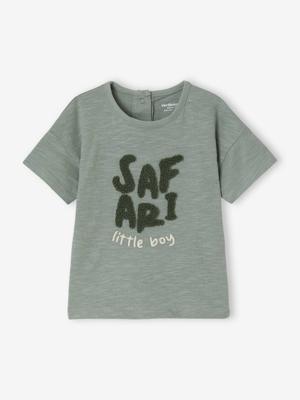 T-shirt met korte mouwen voor babyjongens saliegroen