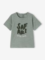 T-shirt met korte mouwen voor babyjongens saliegroen
