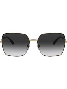 Dolce & Gabbana Eyewear lunettes de soleil à logo - Noir