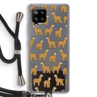 Alpacas: Samsung Galaxy A42 5G Transparant Hoesje met koord