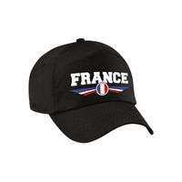 Frankrijk / France landen pet / baseball cap zwart volwassenen Frankrijk / France landen pet / baseball cap zwart volwassenen