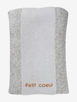 Hoes voor aankleedkussen gemaakt van katoengaas/badstof beige, bedrukt