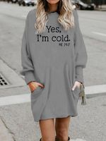Womens Yes I Am Cold Casual Dress - thumbnail